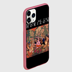 Чехол iPhone 11 Pro матовый BRING ME THE HORIZON, цвет: 3D-малиновый — фото 2
