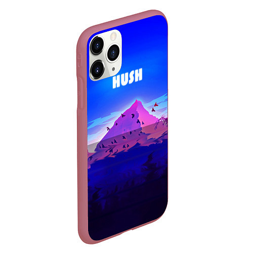 Чехол iPhone 11 Pro матовый HUSH / 3D-Малиновый – фото 2