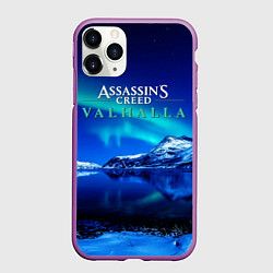 Чехол iPhone 11 Pro матовый ASSASSINS CREED VALHALLA, цвет: 3D-фиолетовый