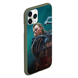 Чехол iPhone 11 Pro матовый ASSASSINS CREED VALHALLA, цвет: 3D-темно-зеленый — фото 2