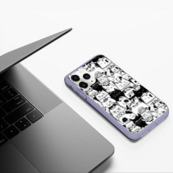 Чехол iPhone 11 Pro матовый Котики, цвет: 3D-светло-сиреневый — фото 2