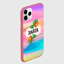 Чехол iPhone 11 Pro матовый Злата, цвет: 3D-малиновый — фото 2