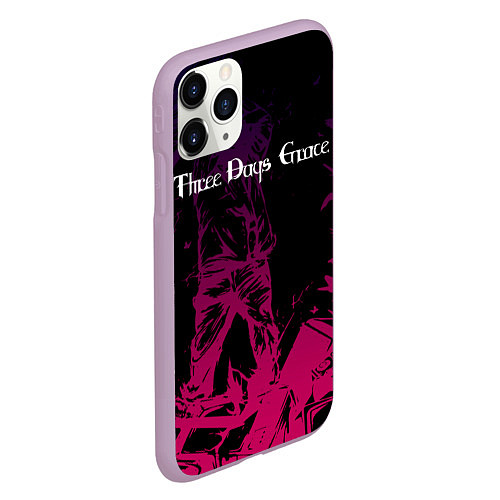 Чехол iPhone 11 Pro матовый THREE DAYS GRACE / 3D-Сиреневый – фото 2