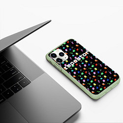 Чехол iPhone 11 Pro матовый Impostor, цвет: 3D-салатовый — фото 2