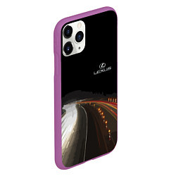 Чехол iPhone 11 Pro матовый Night route, цвет: 3D-фиолетовый — фото 2