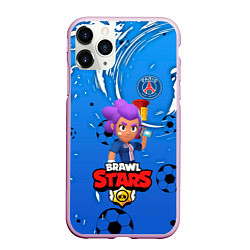 Чехол iPhone 11 Pro матовый BRAWL STARS SHELLY PSG, цвет: 3D-розовый