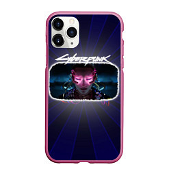 Чехол iPhone 11 Pro матовый CYBERPUNK, цвет: 3D-малиновый