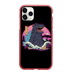 Чехол iPhone 11 Pro матовый Godzilla, цвет: 3D-красный