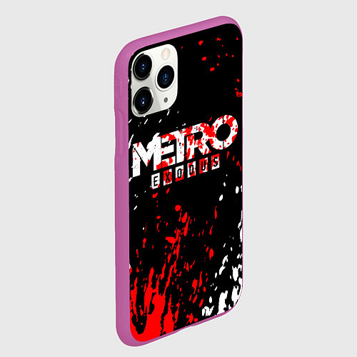 Чехол iPhone 11 Pro матовый METRO EXODUS / 3D-Фиолетовый – фото 2