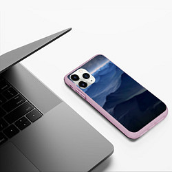 Чехол iPhone 11 Pro матовый Горный массив, цвет: 3D-розовый — фото 2