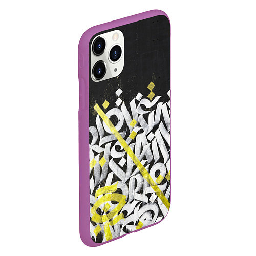 Чехол iPhone 11 Pro матовый GRAFFITY / 3D-Фиолетовый – фото 2