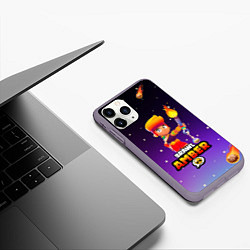 Чехол iPhone 11 Pro матовый BRAWL STARS AMBER, цвет: 3D-серый — фото 2