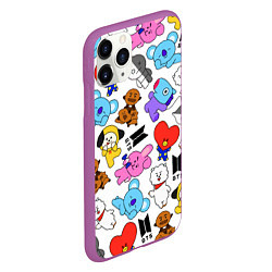 Чехол iPhone 11 Pro матовый BTS BT21, цвет: 3D-фиолетовый — фото 2