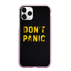 Чехол iPhone 11 Pro матовый DONT PANIC, цвет: 3D-розовый