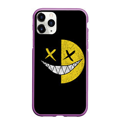 Чехол iPhone 11 Pro матовый SMILE, цвет: 3D-фиолетовый