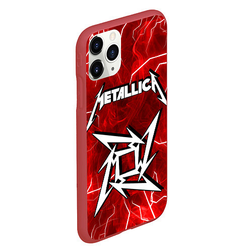 Чехол iPhone 11 Pro матовый METALLICA / 3D-Красный – фото 2