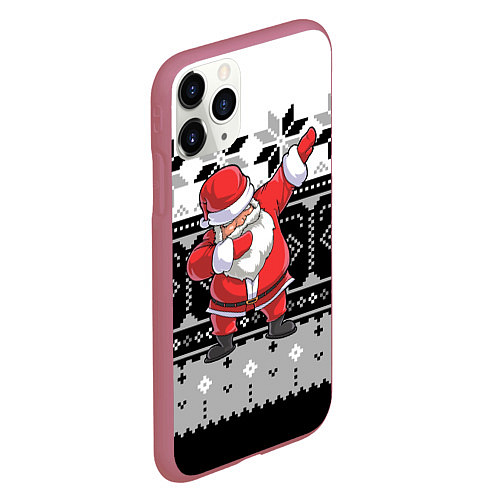 Чехол iPhone 11 Pro матовый Свитер Santa DAB / 3D-Малиновый – фото 2