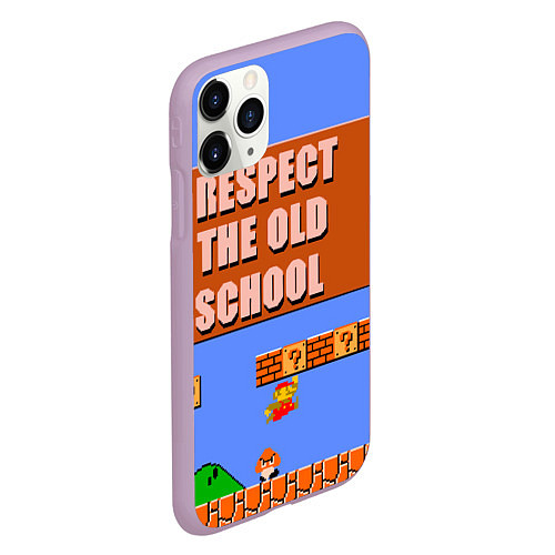 Чехол iPhone 11 Pro матовый Марио / 3D-Сиреневый – фото 2