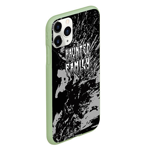 Чехол iPhone 11 Pro матовый Haunted Family лейбл Kizaru / 3D-Салатовый – фото 2