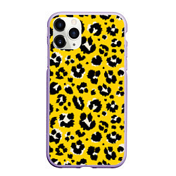 Чехол iPhone 11 Pro матовый Леопард, цвет: 3D-светло-сиреневый