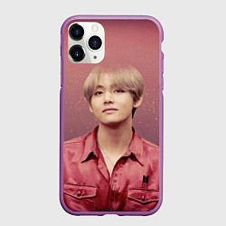 Чехол iPhone 11 Pro матовый BTS, цвет: 3D-фиолетовый