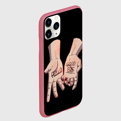 Чехол iPhone 11 Pro матовый Академия Амбрелла / 3D-Малиновый – фото 2