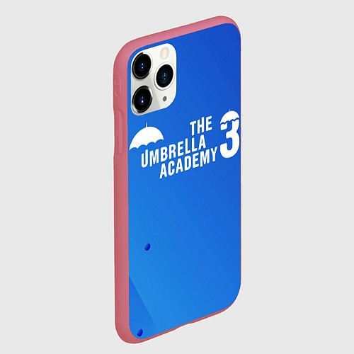 Чехол iPhone 11 Pro матовый АКАДЕМИЯ АМБРЕЛЛА 3 / 3D-Малиновый – фото 2