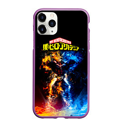 Чехол iPhone 11 Pro матовый Моя геройская академия, цвет: 3D-фиолетовый