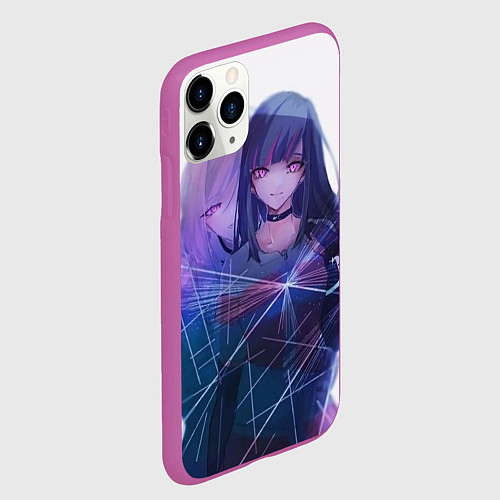 Чехол iPhone 11 Pro матовый Акудама драйв / 3D-Фиолетовый – фото 2