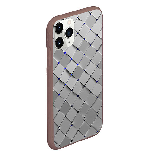 Чехол iPhone 11 Pro матовый Геометрия / 3D-Коричневый – фото 2