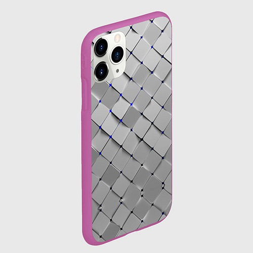 Чехол iPhone 11 Pro матовый Геометрия / 3D-Фиолетовый – фото 2