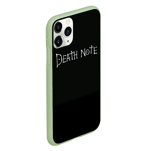 Чехол iPhone 11 Pro матовый Тетрадь смерти / 3D-Салатовый – фото 2