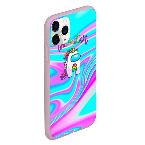 Чехол iPhone 11 Pro матовый Impostor Unicorn / 3D-Розовый – фото 2