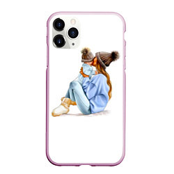 Чехол iPhone 11 Pro матовый Самая лучшая мама, цвет: 3D-розовый
