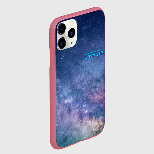 Чехол iPhone 11 Pro матовый Услышь мой вой уже, это Voyager / 3D-Малиновый – фото 2