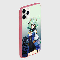 Чехол iPhone 11 Pro матовый Sucrose, цвет: 3D-малиновый — фото 2
