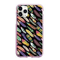 Чехол iPhone 11 Pro матовый Feathers