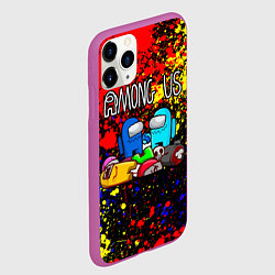 Чехол iPhone 11 Pro матовый AMONG US, цвет: 3D-фиолетовый — фото 2