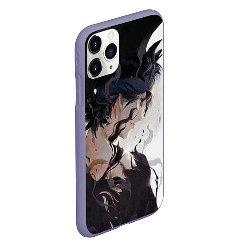 Чехол iPhone 11 Pro матовый Black Asta / 3D-Серый – фото 2