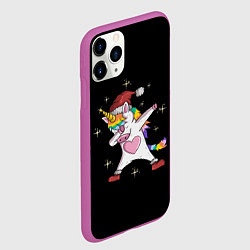 Чехол iPhone 11 Pro матовый Unicorn Dab, цвет: 3D-фиолетовый — фото 2