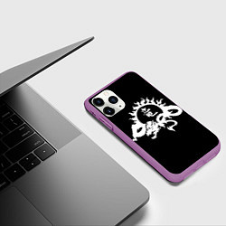 Чехол iPhone 11 Pro матовый Ребёнок на китайском, цвет: 3D-фиолетовый — фото 2