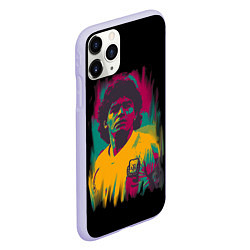 Чехол iPhone 11 Pro матовый Diego Maradona, цвет: 3D-светло-сиреневый — фото 2