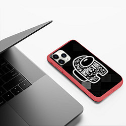 Чехол iPhone 11 Pro матовый Among Us W Plain, цвет: 3D-красный — фото 2
