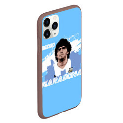 Чехол iPhone 11 Pro матовый Диего Марадона, цвет: 3D-коричневый — фото 2