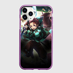 Чехол iPhone 11 Pro матовый КЛИНОК РАССЕКАЮЩИЙ ДЕМОНОВ, цвет: 3D-фиолетовый