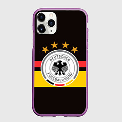 Чехол iPhone 11 Pro матовый СБОРНАЯ ГЕРМАНИИ, цвет: 3D-фиолетовый