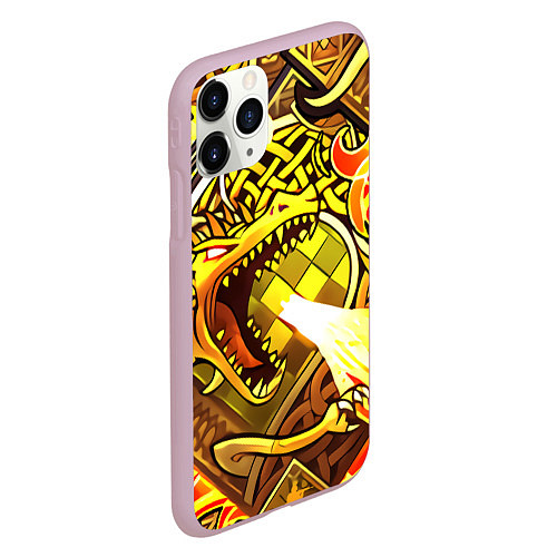 Чехол iPhone 11 Pro матовый CS GO DRAGON LORE / 3D-Розовый – фото 2