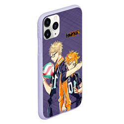 Чехол iPhone 11 Pro матовый Haikyu!!!, цвет: 3D-светло-сиреневый — фото 2