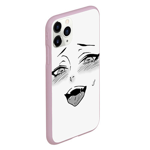 Чехол iPhone 11 Pro матовый Ахегао / 3D-Розовый – фото 2