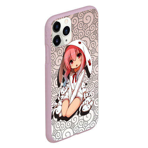 Чехол iPhone 11 Pro матовый Аниме Манга / 3D-Розовый – фото 2